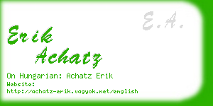 erik achatz business card